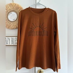 Sun Print Caramel Top